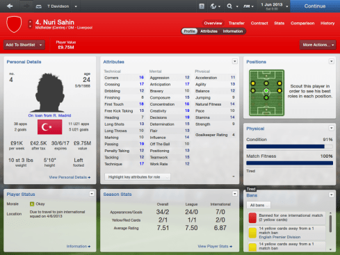 Nuri Sahin_ Overview Profile