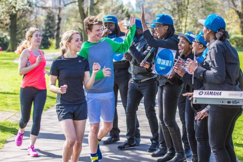 Lucozade Sport’s Choir of Motivation, Victoria Park, London, Britain - 12 Apr 15